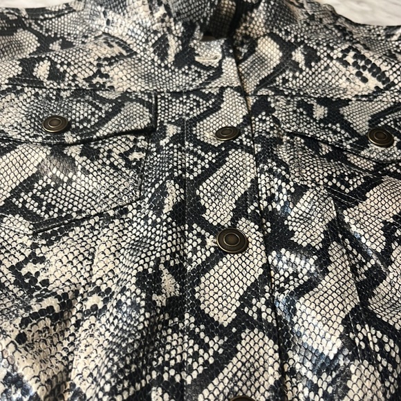 Vylette Snake Print Moto Jacket - Picture 2 of 4